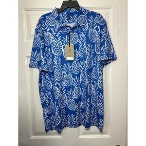 Size XL Chubbies Men's Performance Polo 2.0 Shirt Thigh Napple Blue NEW